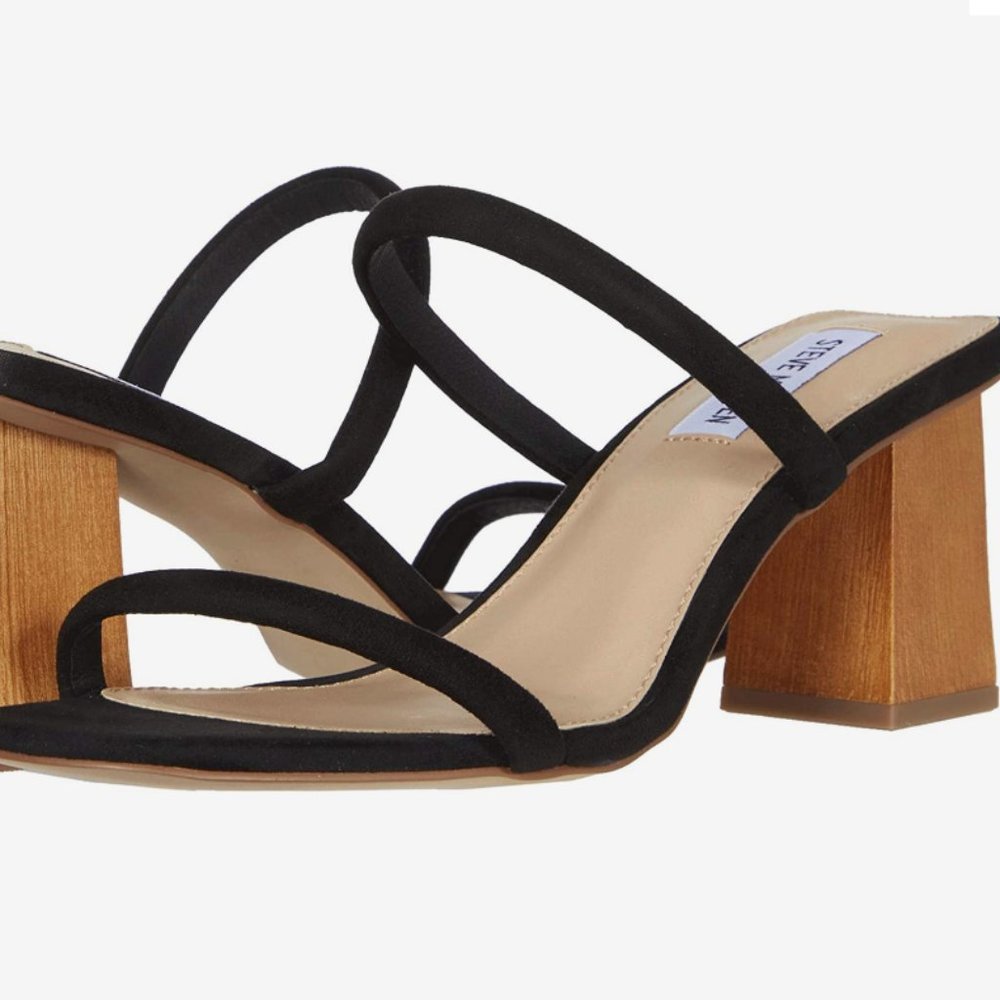 Steve Madden Honey Sandal Black Sz 7